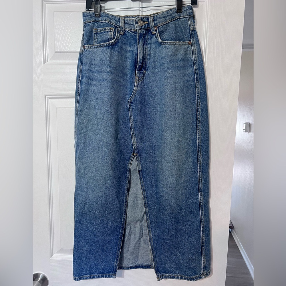 Mango Classic Blue Women's Denim Skirt